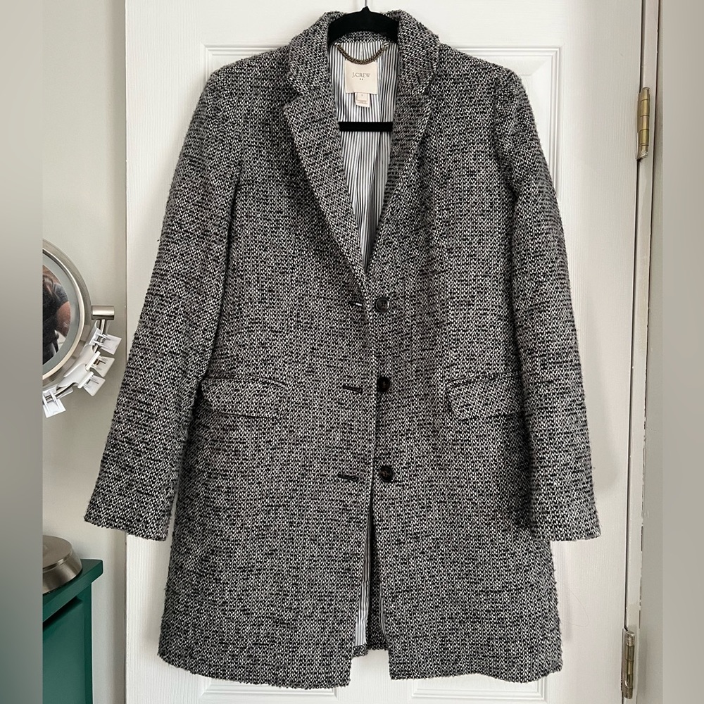 J Crew Tweed Peacoat